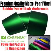 Derek new product green matte chrome vinyl car wrap sticker size 1.52*20m