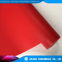 Matt Red cream car wrap vinyl 1.52*30m with air channel