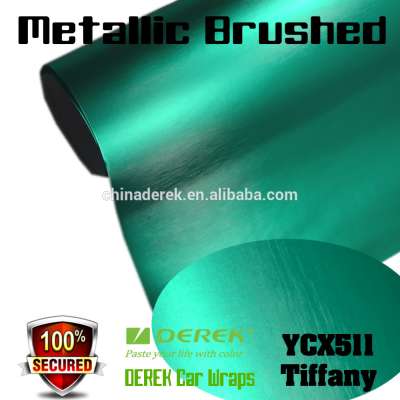 Tiffany Car body wrapping vinyl matte Metallic Brushed car vinyl wrap