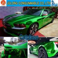 PVC Vinyl film with air bubble free Body sticker Red Stretchable Chrome Mirror car wrap film in stock 1.52*18m