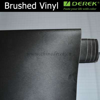 Derek Grey Brushed Vinyl Wrap Car Stickers with Air Free Bubbles/Size:1.52*30m/Thickness:0.16mm