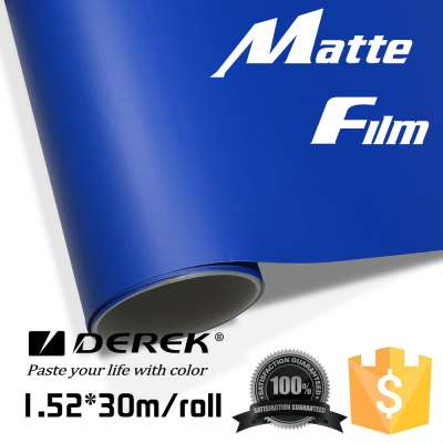 Derek 1.52x30m Dark Blue Matt Car Stickes/Car Removable Wrap Paper