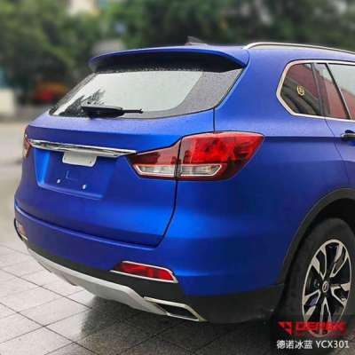 Derek hot sale dark blue matte chrome car wrap film 1.52*18m car full body wrapping vinyl